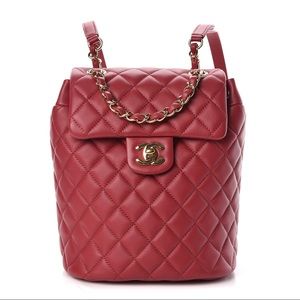BNWT Chanel Classic Urban Spirit Backpack Red GHW